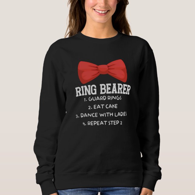 Bearer Ring Guard Rings Eat Cake Wedding Marriage  T Shirt (Framsida)