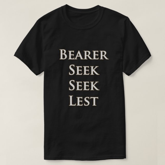 Bearer Seek minst  T Shirt (Design framsida)