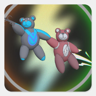 Bearflash(2) Fyrkantigt Klistermärke