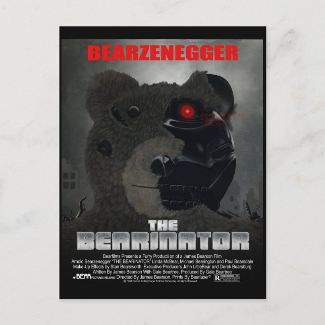 BEARINATOR-filmen Poster Stil vykort (Framsida)