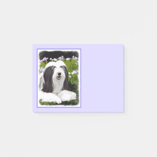 Bearinfärgning - Cute Original Hund Art Post-it Block (Framsida)