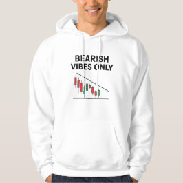Bearish Vibes Only Trader Tröja | Diagrammönster Hoodie