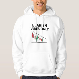 Bearish Vibes Only Trader Tröja | Diagrammönster Hoodie