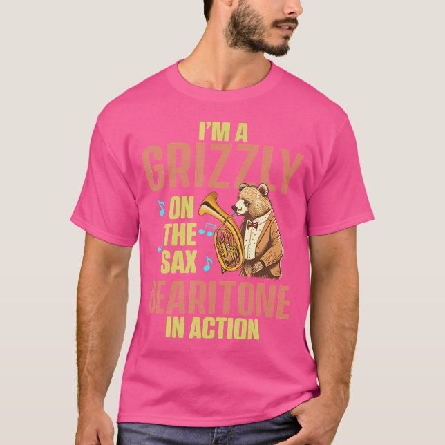 Bearitone Bear Baritone Brass Musician Orchestra T Shirt (Framsida)