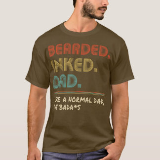 Bearked Inked Pappa Lusnyj för pappa Pappa Vintage T Shirt