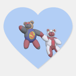 BearKon Hjärtformat Klistermärke