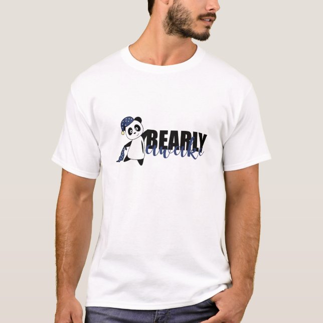 Bearly AVakpanda Panda Sleepyhead Teddy T Shirt (Framsida)