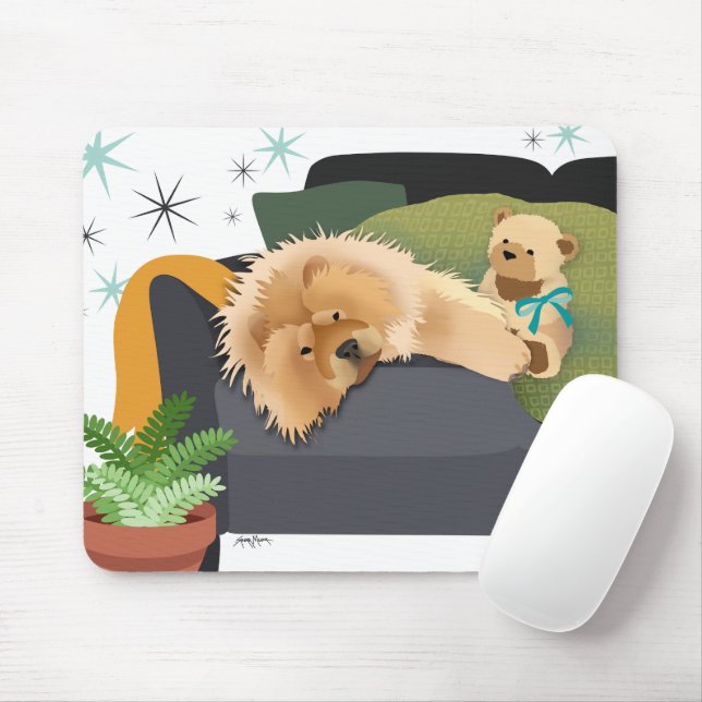 BEARLY AWAKE - CHOW mousepad Musmatta (Med mus)