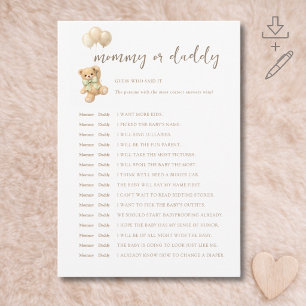 Bearly Wait Baby Shower Gissa Vem Sa Det Kort