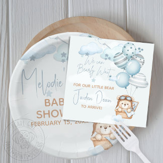 Bearly Wait Baby Shower Pappersservett