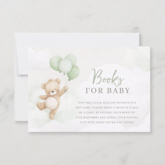 Bearly Wait Baby Shower Sage Bear Books For Baby Inbjudningar