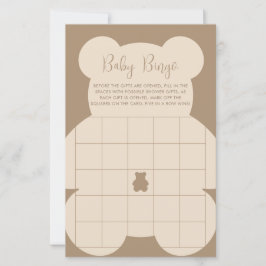 Bearly Wait Beige Baby Bingo Card