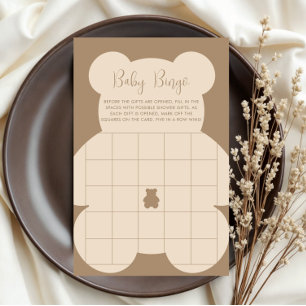 Bearly Wait Beige Baby Bingokort