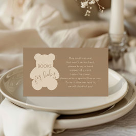 Bearly Wait Beige Baby Shower Books For Baby Tilläggskort