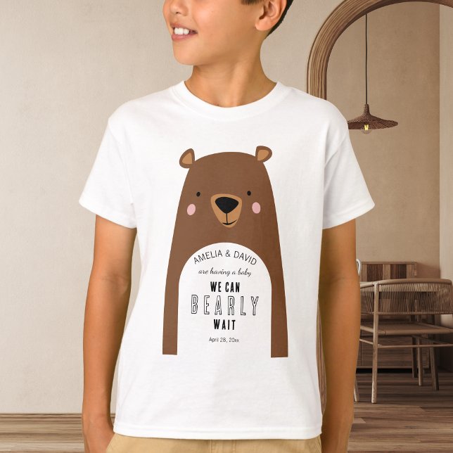 Bearly Wait Big Brother Baby Announcement T Shirt (Skapare uppladdad)