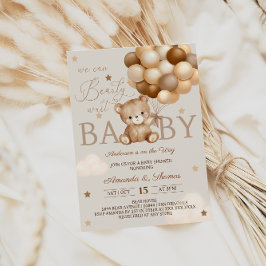 Bearly Wait Brun Bebis Bjudning  Inbjudningar