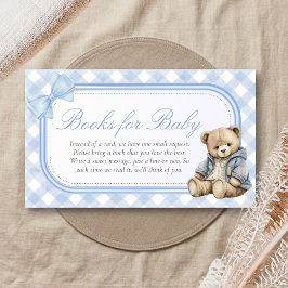 Bearly Wait Elegant Bear Shower Books for Baby Tilläggskort