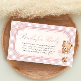 Bearly Wait Elegant Bear Shower Books for Baby Tilläggskort