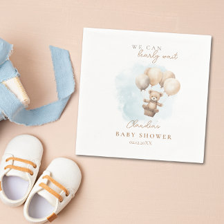 Bearly Wait Neutral Baby Shower Pappersservett