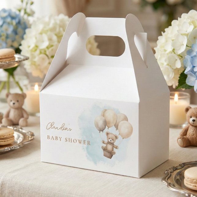 Bearly Wait Neutral Baby Shower Presentaskar (Bearly Wait Baby Shower Favor Box)