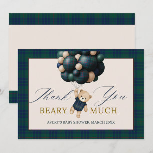 Bearly Wait Teddy Ballong Bebis Badsfirande böcker Tack Kort