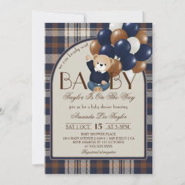 Bearly Wait Vintage Babyfirande Inbjudningar
