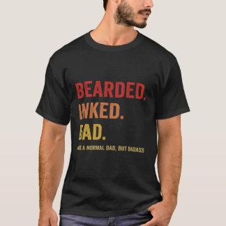 Bearmade Inked Pappa som ett normalt Pappa men Bad T Shirt