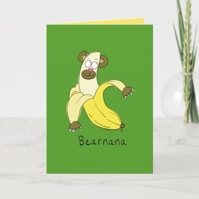 Bearnana - Finny Bear Banana Greeting Card Kort (Framsida)
