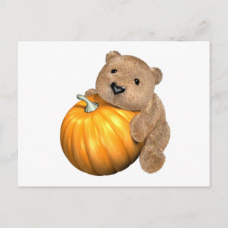 BearPumpkin Vykort