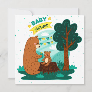 Bears Baby Shower-inbjudan Julkort