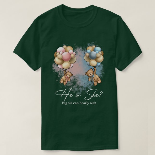 Bears Balloals Big Syrran kan bolla Gender Reve T Shirt (Design framsida)