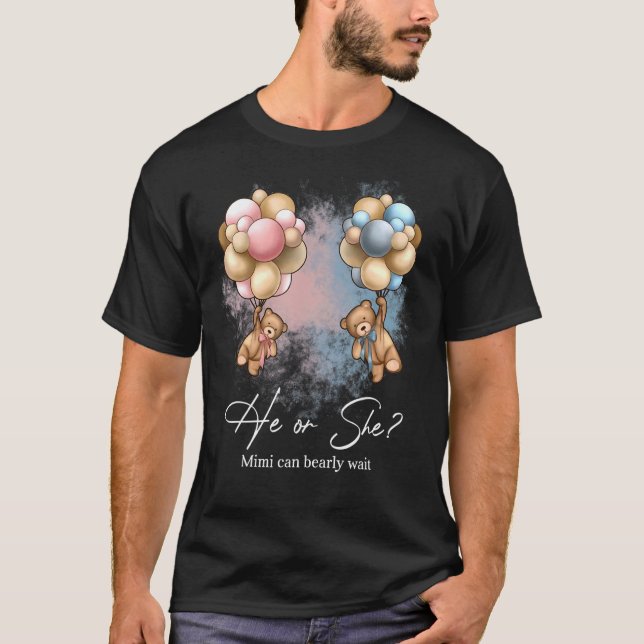Bears Balloi Mimi kan avvakta Gender T Shirt (Framsida)