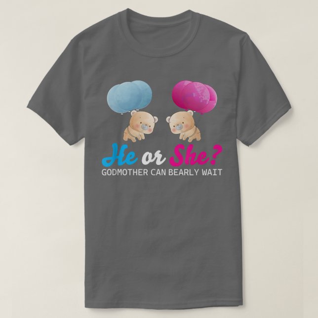 Bears Balloons Godmor kan avvakta Gender Re T Shirt (Design framsida)