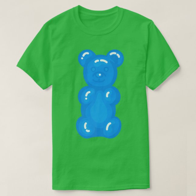 Bears Blue Älskare Gummy Bear Premium T Shirt (Design framsida)