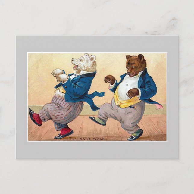 "Bears' Cakewalk" Vykort (Framsida)