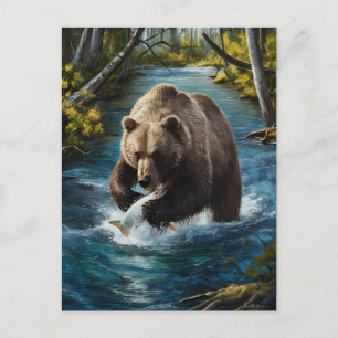 Bears Catch of the Day Vykort