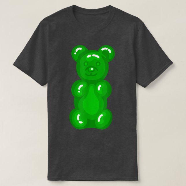 Bears Children Grönt Älskare Gummy Bear T Shirt (Design framsida)
