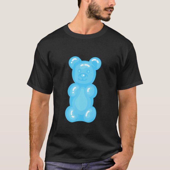 Bears Children Light Blue Älskare Gummy Bear T Shirt (Framsida)