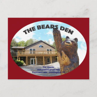 Bears Den Cabin Vykort