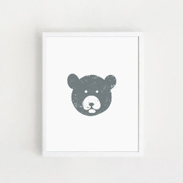 Bear's face poster