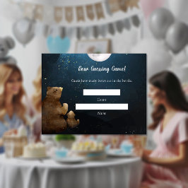 Bears Guessing Count Game Baby Shower Game Inbjudningar