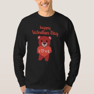 Bears happy Valentine's Day Cute Animals With Hear T Shirt