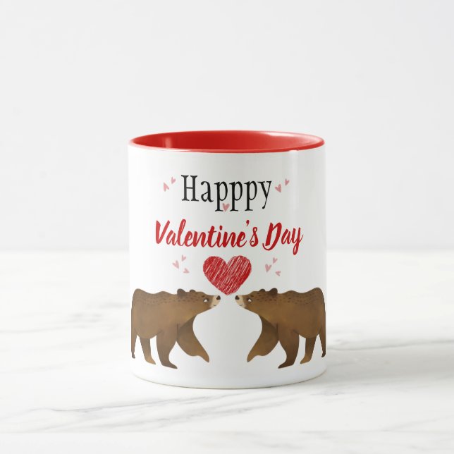 Bears & Hearts Valentine Day Mugg (Center)