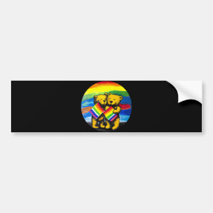 Bears Kärlek par LGBT Rainbow Flagga Bildekal