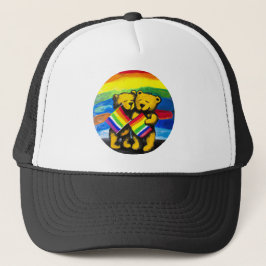 Bears Kärlek par LGBT Rainbow Flagga Keps