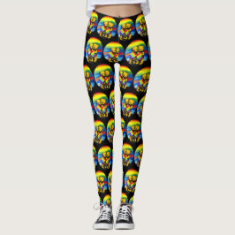Bears Kärlek par LGBT Rainbow Flagga Leggings