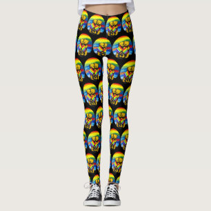 Bears Kärlek par LGBT Rainbow Flagga Leggings