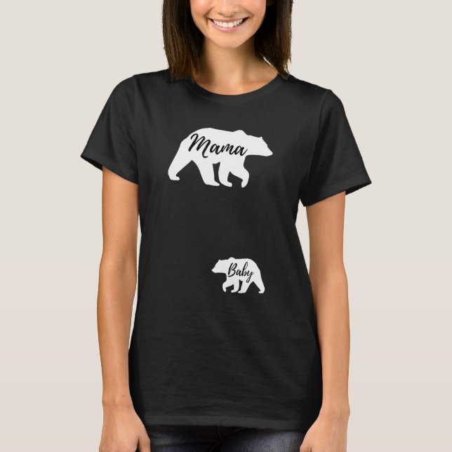 Bears Mor Baby Gravid annons Maternit T Shirt (Framsida)