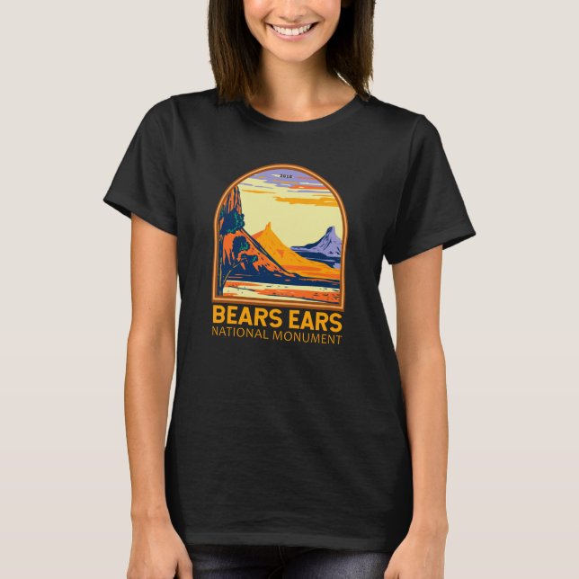 Bears Öron National Monument Utah Retro T-Shirt (Framsida)