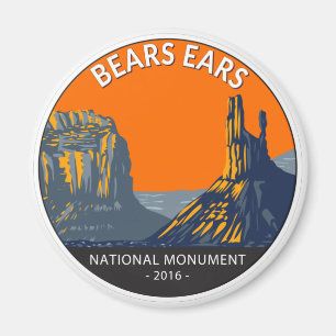 Bears Öron National Monument Utah Vintage Magnet